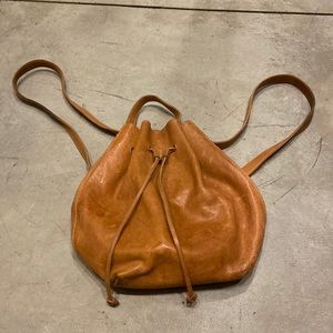 Madewell leather drawstring backpack
